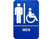 Braille Men Handicap Accessible Restroom Sign