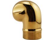 Scroll End Cap Polished Brass 2 OD