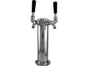 100% Stainless Steel Beverage Contact Double Tap Draft Beer Tower Stainless Steel 3 Diameter