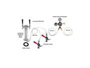 Double Tap Tower Refrigerator Conversion Kit with Stainless Steel Tower No CO2 Tank