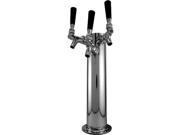 100% Stainless Steel Beverage Contact Triple Tap Draft Beer Tower Stainless Steel 3 Diameter