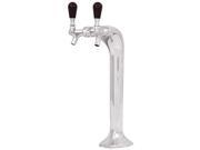 Milano Draft Tower Chrome Glycol Cooled 1 to 4 Taps 2 Faucets Tower Width 5