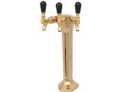 Milano Draft Tower Gold Glycol Cooled 1 to 4 Taps 3 Faucets Tower Width 8