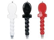 Fancy Paddle Style European Ceramic Draft Beer Tap Handle Black with Chrome Trim