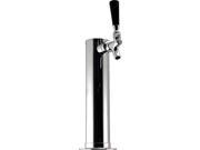 Single Tap Chrome Draft Beer Kegerator Tower 2 1 2 Diameter