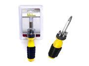 6 in 1 Interchangeable Screwdriver 6 Types of Head Tips Flat and Phillips Pack of 2