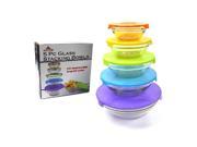 5 pc Glass Bowl Set for storing mixing and serving needs