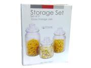 3 Pc Glass Canister Set Gorgeous and Versatile Storage Solutions for Modern Living