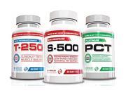 Best Muscle Building Stack S 500 T 250 Platinum PCT 3 Bottles 30 Day Supply Holiday Gifts Powerful Muscle Building Supplements