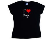 I Love Heart Banjul Black Ladies T Shirt