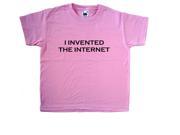 I Invented The Internet Funny Pink Kids T Shirt