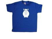 Cartoon Horse Royal Blue Kids T Shirt
