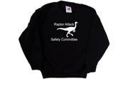 Raptor Attack Safety Committee Funny Black Kids Sweatshirt