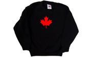 Canada Maple Leaf Black Kids Sweatshirt