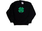 Irish Shamrock Black Kids Sweatshirt