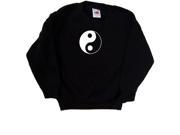 Yin Yang Black Kids Sweatshirt