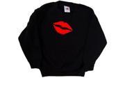 Lipstick Kiss Black Kids Sweatshirt