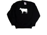 Farmyard Cow Black Kids Sweatshirt