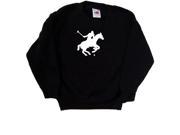 Horse Polo Black Kids Sweatshirt