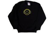 Smiley DJ Black Kids Sweatshirt