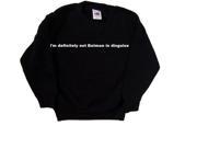 I m Definitely Not Batman In Disguise Black Kids Sweatshirt