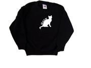 Meow Cat Black Kids Sweatshirt