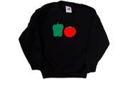 Green Pepper Red Tomato Black Kids Sweatshirt