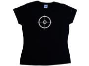 Target Crosshairs Black Ladies T Shirt