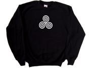 Celtic Triskele Triple Spiral Black Sweatshirt