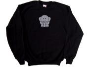 Cartoon Elephant Black Sweatshirt