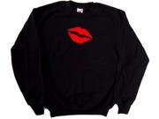 Lipstick Kiss Black Sweatshirt