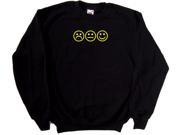 3 Smilies Black Sweatshirt