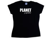 Planet Jupiter Black Ladies T Shirt
