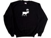 Reindeer Christmas Black Sweatshirt