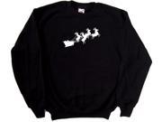 Santas Sleigh Black Sweatshirt