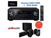 Pioneer VSX 1124 7.2 Channel Network A V Receiver Black Polk Audio 5.1 TL1600 Speaker System