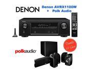 Denon AVR X1100W 7.2 Channel Full 4K Ultra HD A V Receiver with Bluetooth and Wi Fi Polk Audio 5.1 TL1600 Speaker System