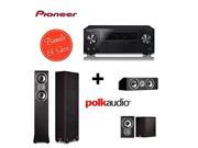 Pioneer VSX 524 K Audio and Video Component Receivers 2 Polk Audio TSi300 Floorstanding Speaker Polk Audio TSi100 Bookshelf Speakers Pair Black Polk Au