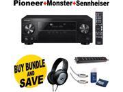 Pioneer VSX 830 K 5.2 Channel AV Receiver Sennheiser Headphone Monster Home Theather Bundle