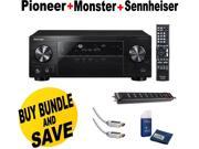 Pioneer VSX 830 K 5.2 Channel AV Receiver Sennheiser Headphone Monster Home Theather Bundle