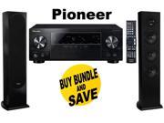 PIOVSX824KBND10 Pioneer VSX 824 5.2 Channel Network A V Receiver Black Pai Speakers Bundle
