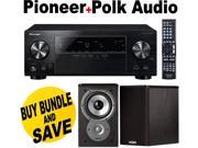 PIOVSX824KBND15 Pioneer VSX 824 5.2 Channel Network A V Receiver Black Pol Speakers Bundle