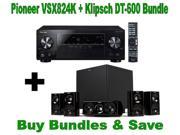 PIOVSX824KBND18 Pioneer VSX 824 5.2 Channel Network A V Receiver Black Kli Speakers Bundle