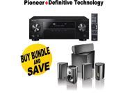 PIOVSX830KBND3 Pioneer VSX 830 K 5.2 Channel AV Receiver with Built In Bluetoo Speakers Bundle