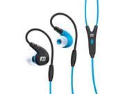 MEE audio M7P Secure Fit Sports In Ear Headphones with Mic Remote and Universal Volume Control Blue