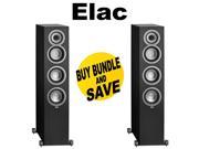 1 Pair ELAC Uni fi UF5 Floorstanding Speaker Black Single Bundle