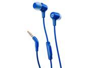 JBL E15 In Ear Headphones with One Button Remote and Mic Blue