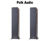 Polk Audio Signature Series S50 American Hi Fi Home Theater Small Tower Speaker Classic Brown Walnut 1 Pair Bundle
