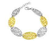 Stainless Steel Two Tone Links Chain Bracelet