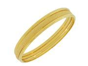 Stainless Steel Yellow Gold Tone Three Stackable Bangles Bracelets Set